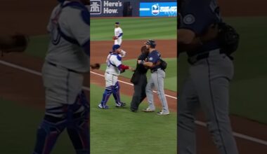 Benches clear in Toronto 😮 #scuffle #mlb #baseball