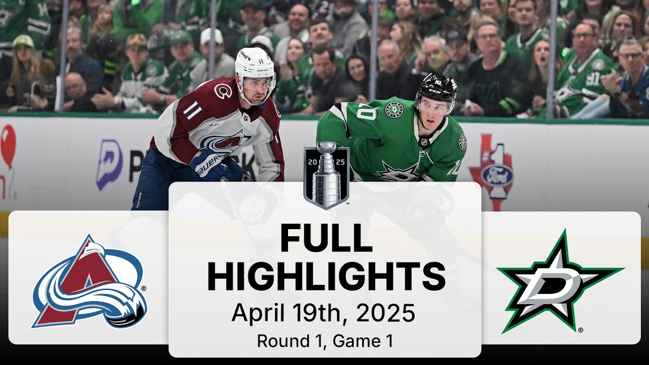 NHL Highlights | Avalanche vs. Stars | Gm 1 | April 19, 2025