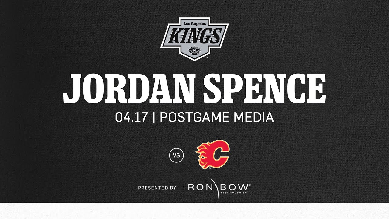 Defenseman Jordan Spence | 04.17.25 LA Kings Fall to the Calgary Flames | Postgame Media