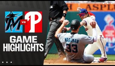 Marlins vs. Phillies Game Highlights (4/20/25) | MLB Highlights