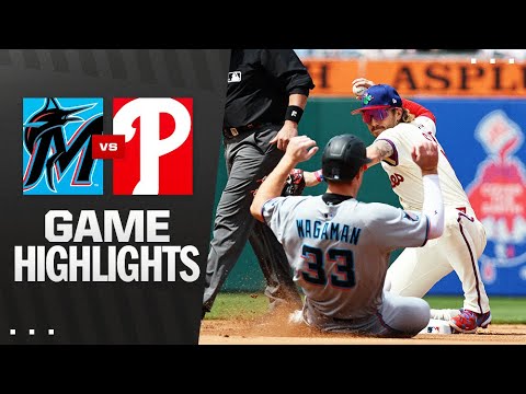 Marlins vs. Phillies Game Highlights (4/20/25) | MLB Highlights