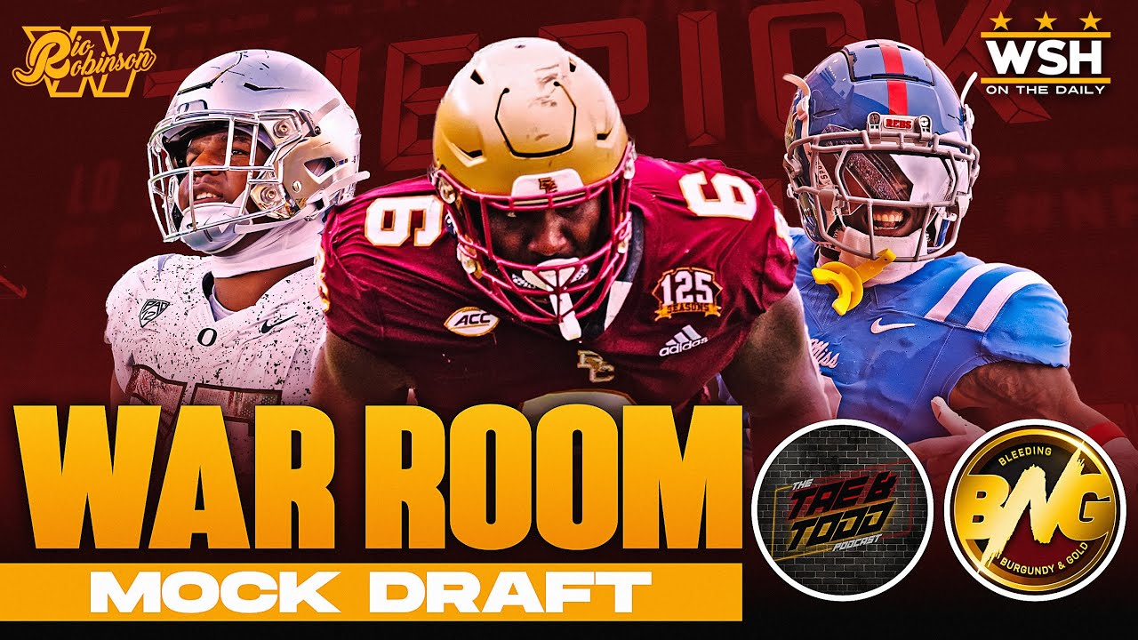 Washington Commanders WAR ROOM 7 Round MOCK DRAFT @StunnaShowtime @taetoddcommanderschannel915