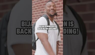 Bijan Robinson is back in the building for OTAs! #nfl #shorts #atlanta