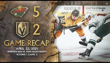 GAME 2 HIGHLIGHTS | Vegas Golden Knights 2, Minnesota Wild 5