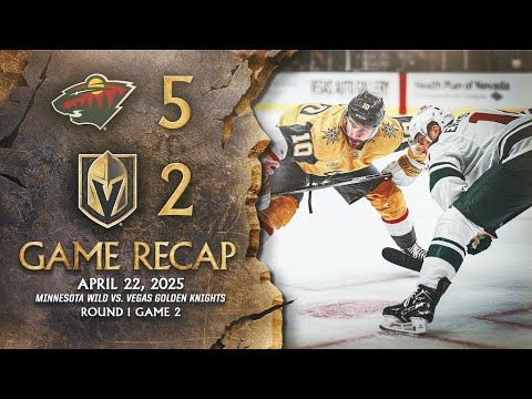 GAME 2 HIGHLIGHTS | Vegas Golden Knights 2, Minnesota Wild 5