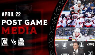 Brady Tkachuk, Thomas Chabot, Adam Gaudette, Travis Green Postgame Media vs TOR