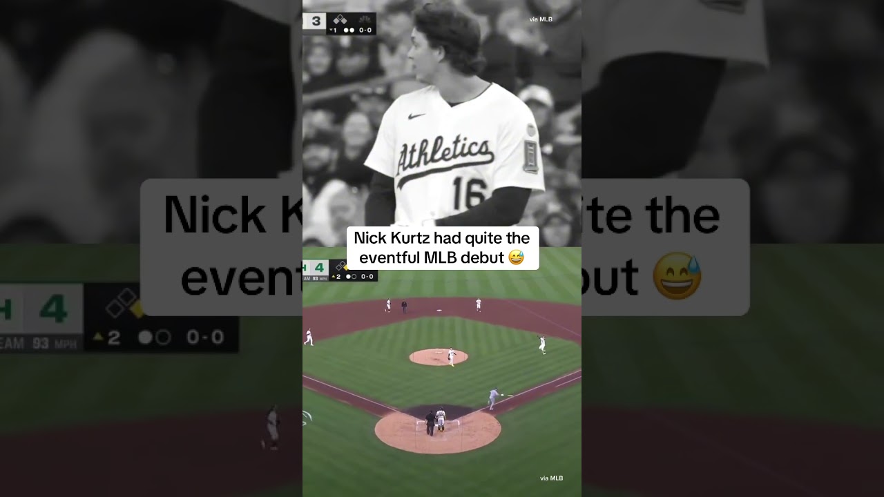 He can do it all 😂 #nickkurtz #mlb #baseball #athletics #rangers #mlbfans #mlbfunny