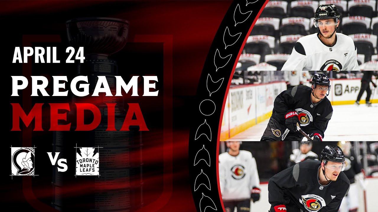 PLAYOFFS: Stützle, Zetterlund, Tkachuk, Pinto, Sanderson, and Travis Green Pregame Media vs TOR