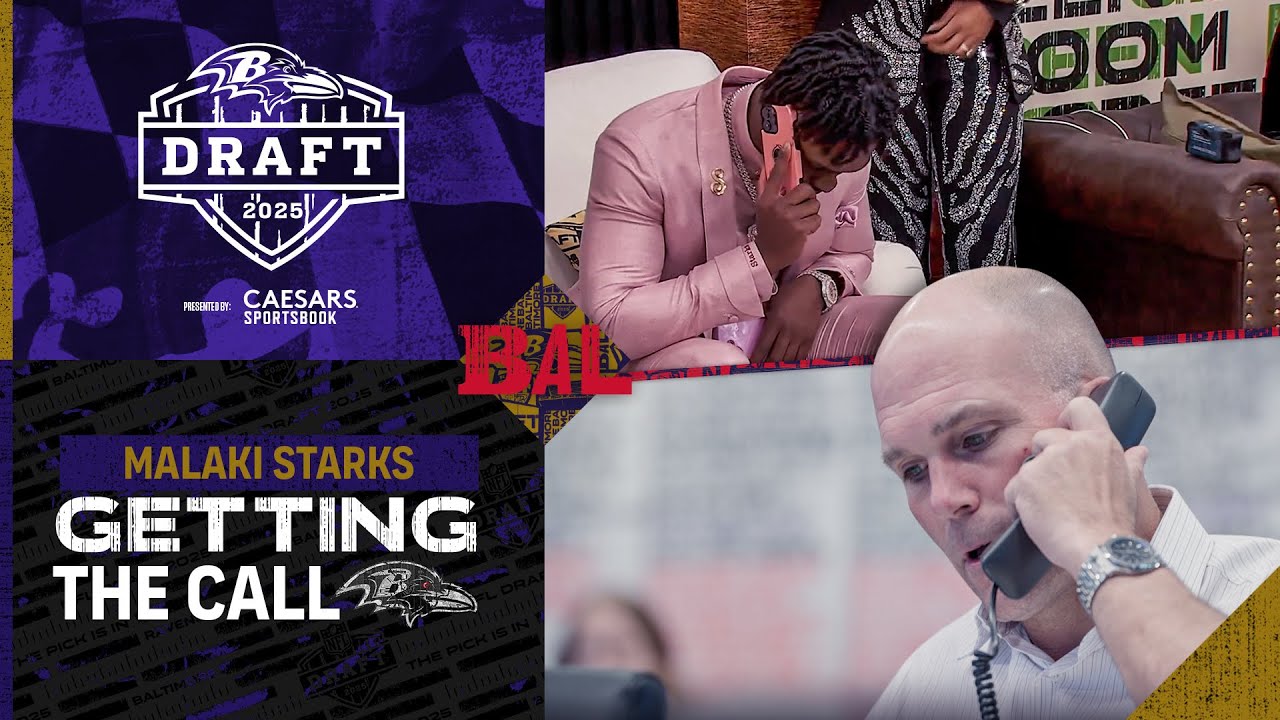 Inside the Ravens’ Draft Call to Malaki Starks | Baltimore Ravens
