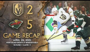 GAME 3 HIGHLIGHTS | Minnesota Wild 5, Vegas Golden Knights 2 | April 24, 2025