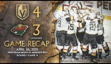 GAME 4 HIGHLIGHTS |  Minnesota Wild 3, Vegas Golden Knights 4 | April 26, 2025