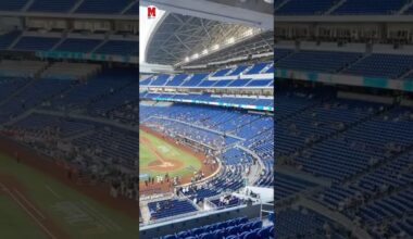 Miami’s ballpark is a ghost town 👻 Why does no one go to Marlins games? ⚾️#MiamiMarlins #Marlins