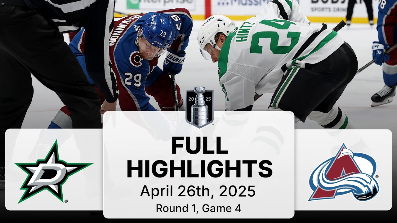 NHL Highlights | Stars vs. Avalanche | Gm 4 | April 26, 2025