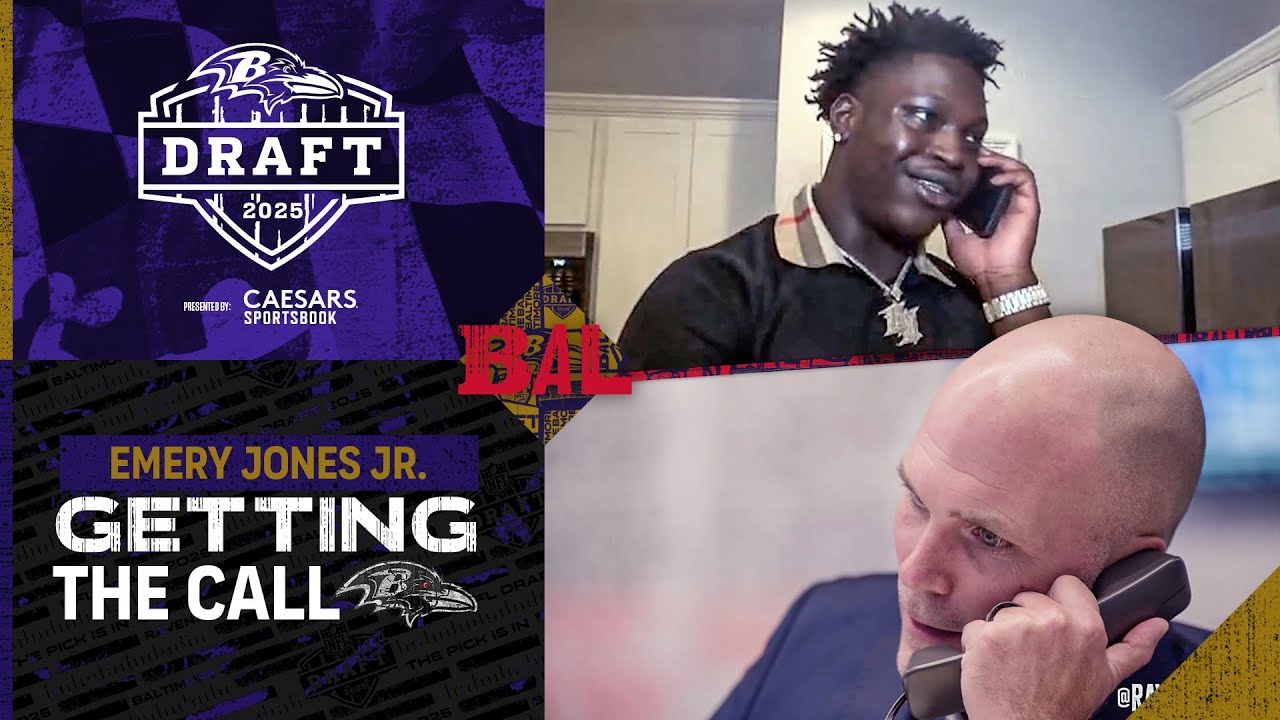 Inside the Ravens' Draft Call to Emery Jones Jr. | Baltimore Ravens