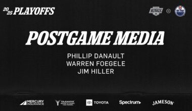 Foegele, Danault, Hiller | R1G4 LA Kings fall to Edmonton Oilers | Postgame Media