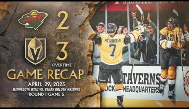 GAME 5 HIGHLIGHTS | Vegas Golden Knights 3, Minnesota Wild 2 OT | April 29, 2025