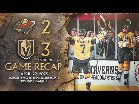 GAME 5 HIGHLIGHTS | Vegas Golden Knights 3, Minnesota Wild 2 OT | April 29, 2025