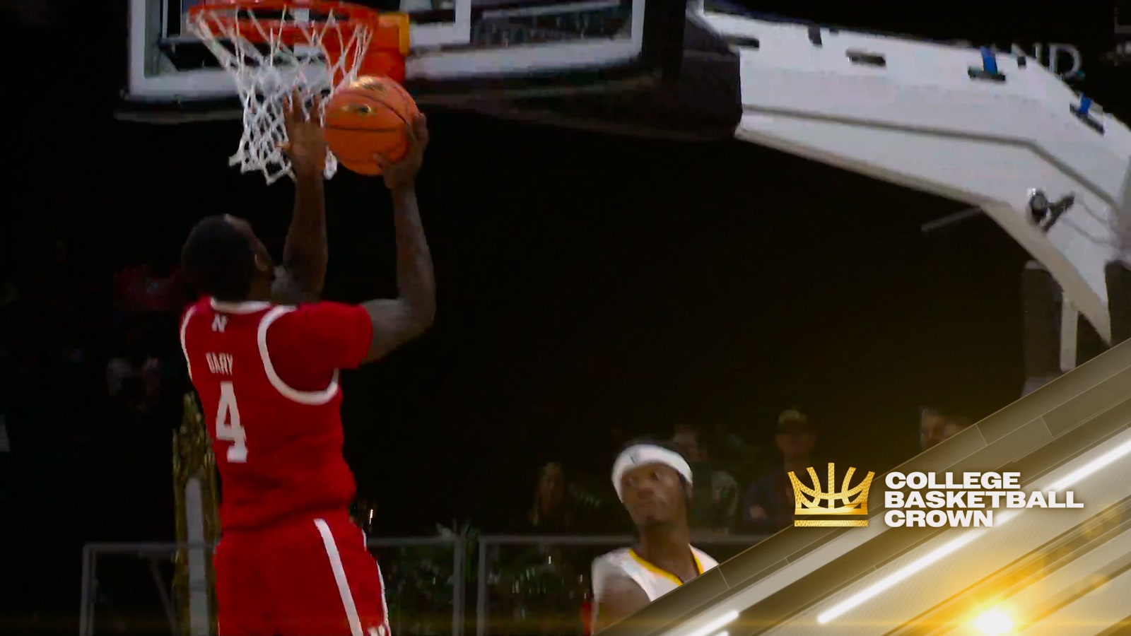 Juwan Gary finishes the layup on the fastbreak, extending Nebraska's lead over Arizona State