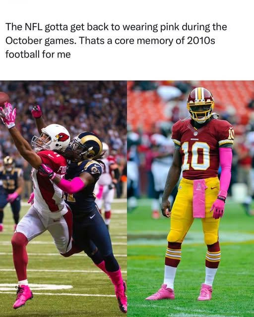 All the QBs should wear pink, since you can't touch them without getting a penalty!!