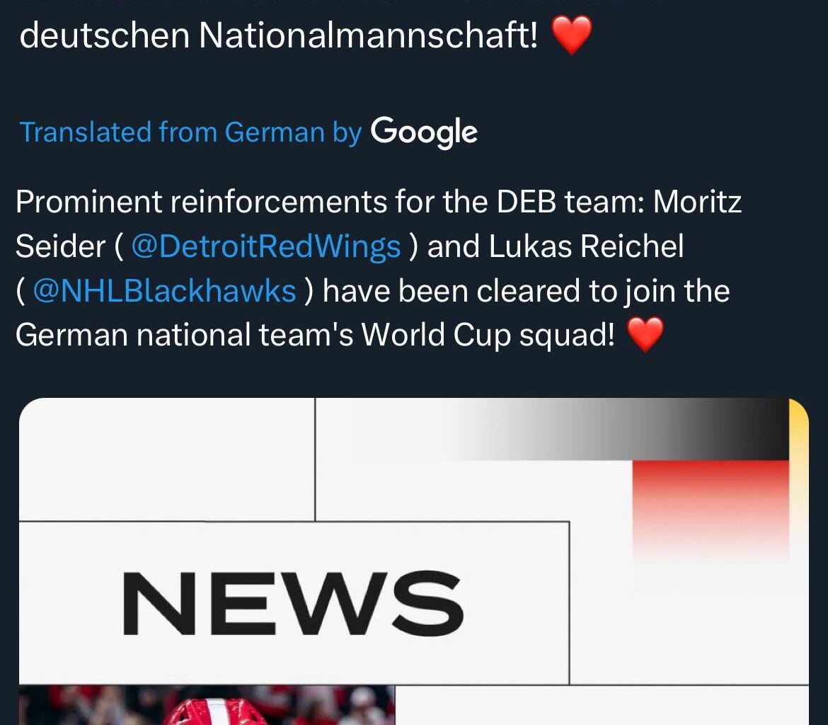 Mo Seider is headed to the worlds to play for Germany