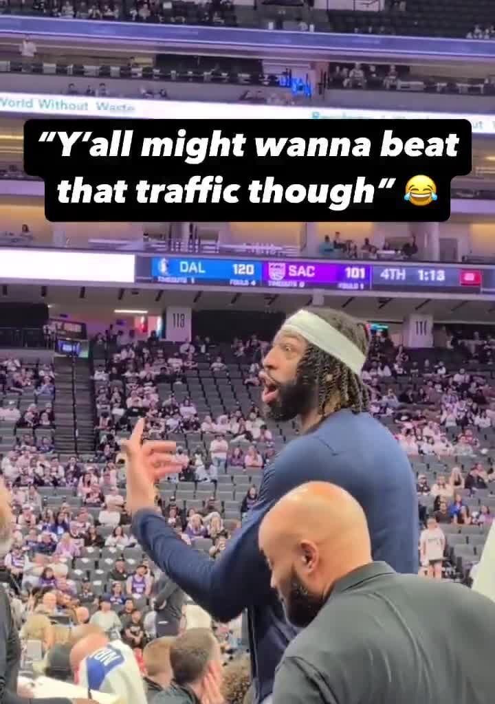 Anthony Davis to Kings fans in the crowd: “They wanna talk shit, let’s talk shit. Y’all know y’all lost… Y’all might wanna beat that traffic though.”
