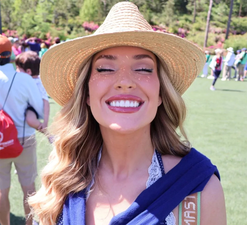 A giddy Paige Spiranac expressed her excitement over Sunday’s final round of the 2025 Masters. Paige Spiranac/X