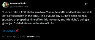 [Stein] Markstrom on Luke's development