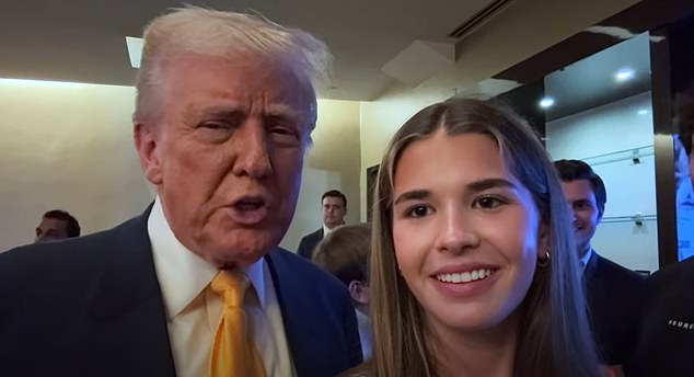 Donald Trump has claimed he still has the edge on granddaughter Kai on the golf course