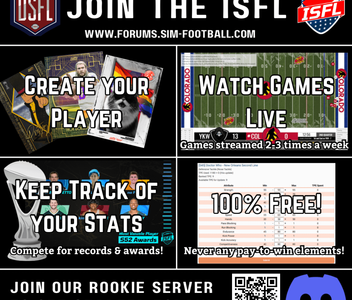 Football offseason got you down? Join the International Simulation Football League!