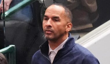 Tim MacMahon's first question to Nico Harrison: "The overwhelming majority opinion of your fan base is they want you fired. How do you respond to that? And why do you believe that Patrick Dumont should not take them up on that advice?"