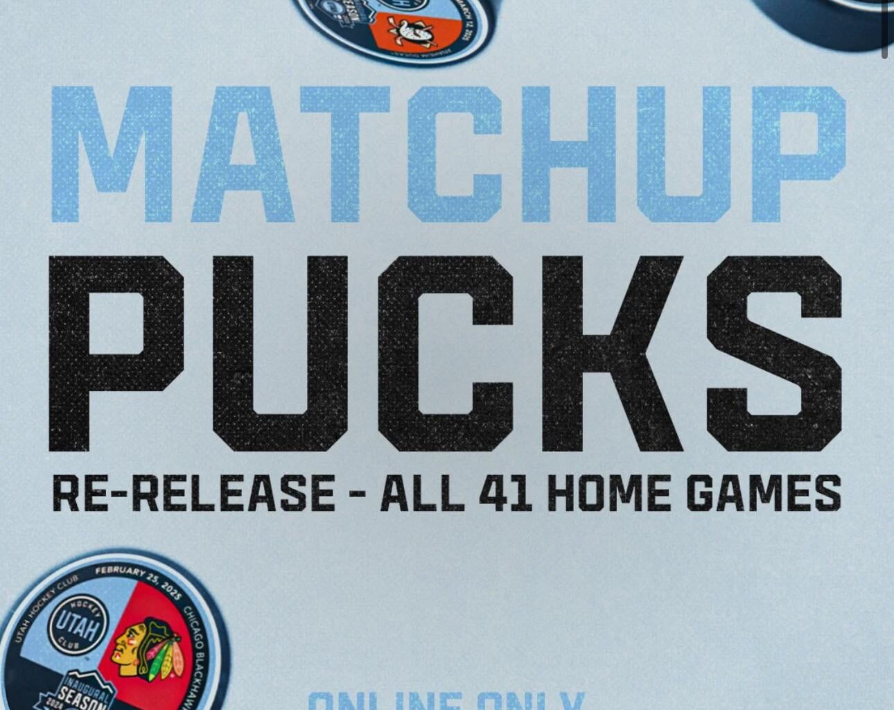 Match up pucks available to preorder on the team store.
