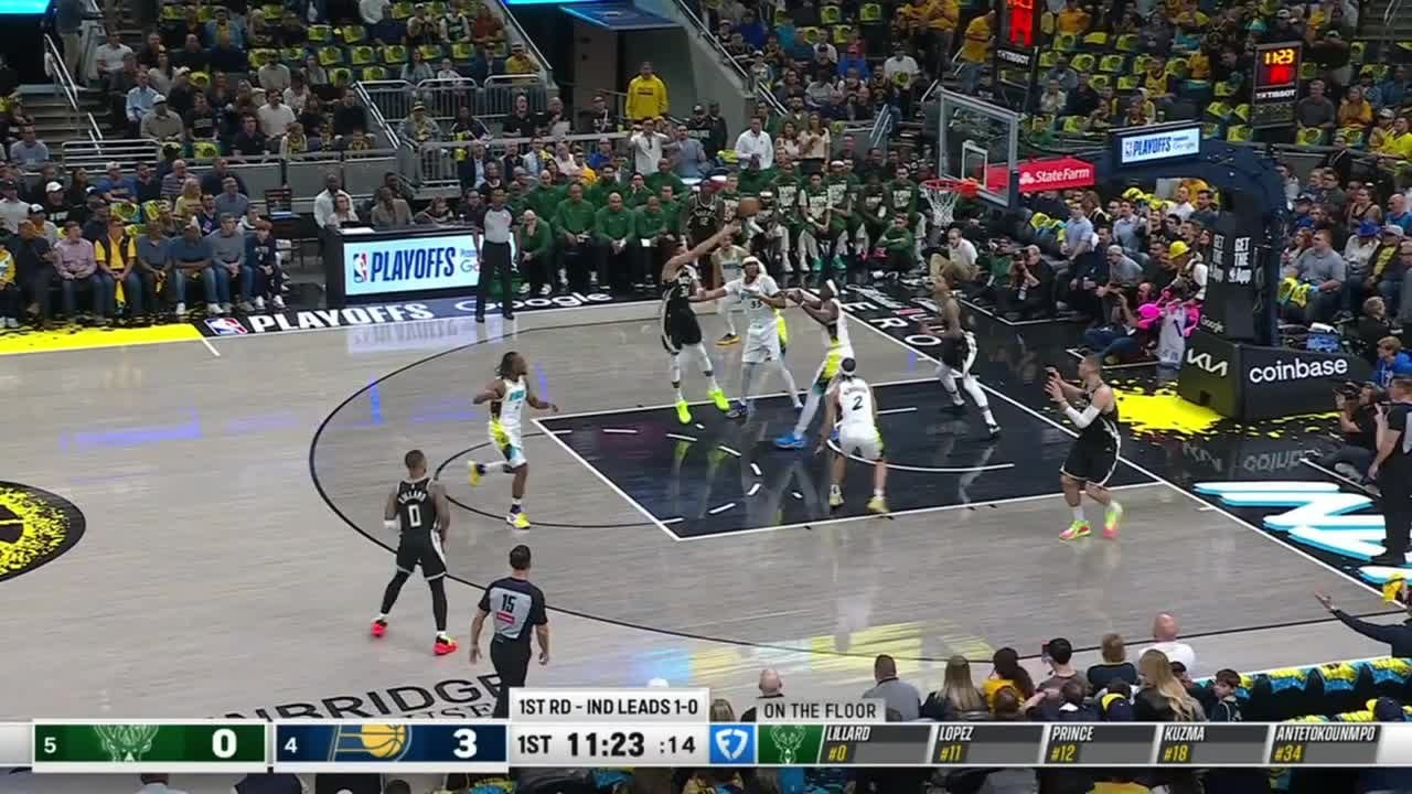 Kyle Kuzma starting off Game 2 with a couple point-blank missed layups