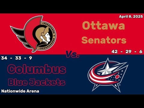 Ottawa Senators vs Columbus Blue Jackets | April 8, 2025 | All Goals