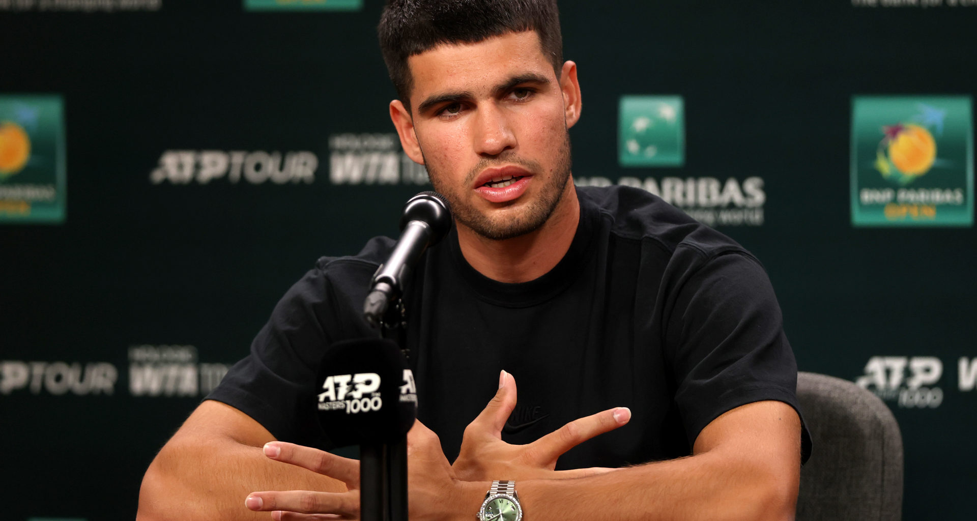 Carlos Alcaraz says there's a young player on the ATP Tour who hits the ball so hard and will compete for big titles soon