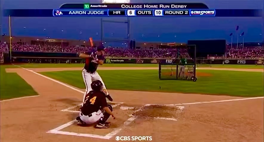 Aaron Judge with a metal bat (2012)