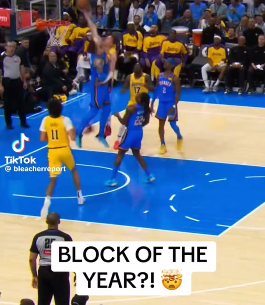 iHart blocks on LeBron & Knecht