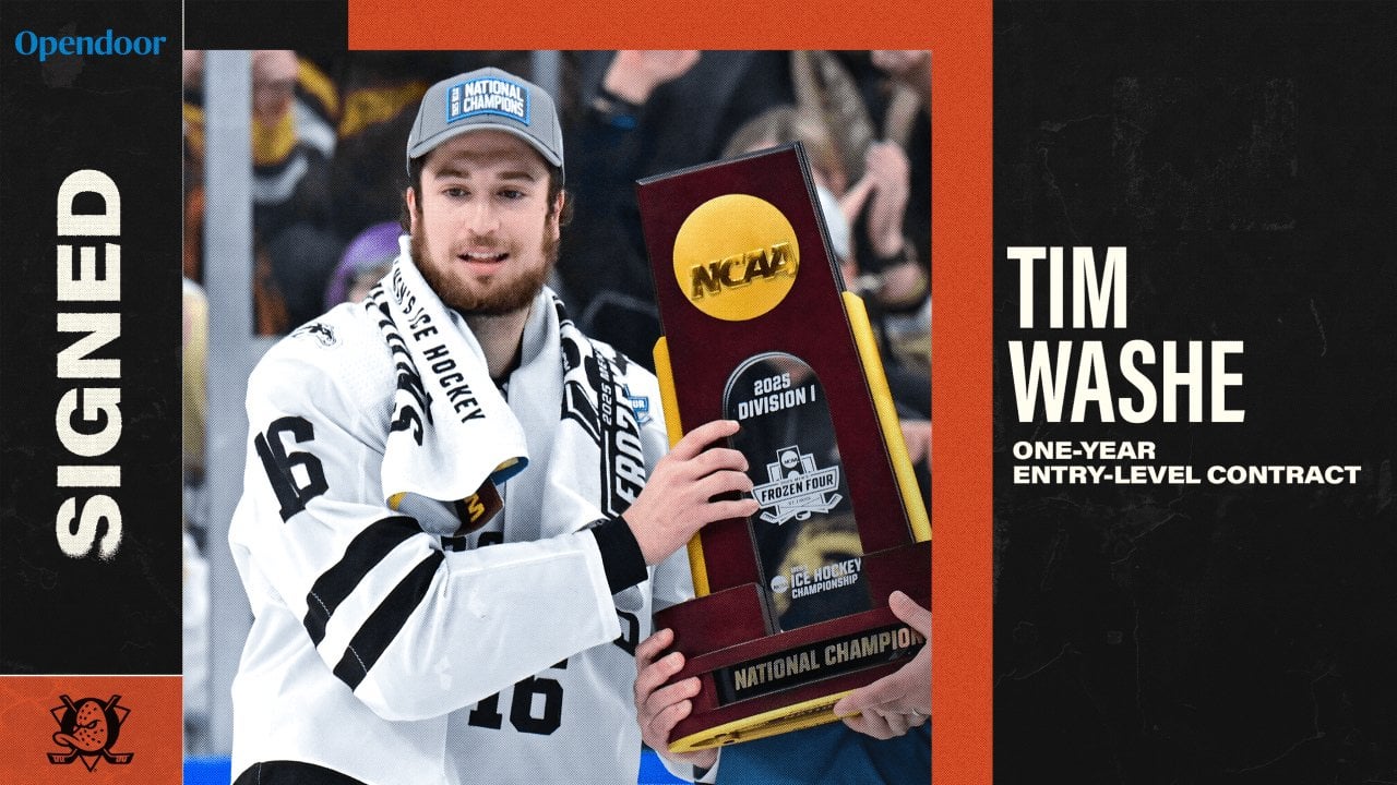 Ducks Sign Tim Washe to Entry-Level Contract | Anaheim Ducks