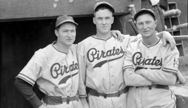 4/17/34: Pirates opener, 1-5 batting order all future HOFers - L. Waner, Lindstrom, P. Waner, Traynor, Vaughan
