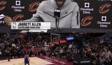 [NBA] Jarrett Allen on his fastbreak slam tonight: "I wanted to look like LeBron trying to bring it back. I looked at the replay—nothing close."