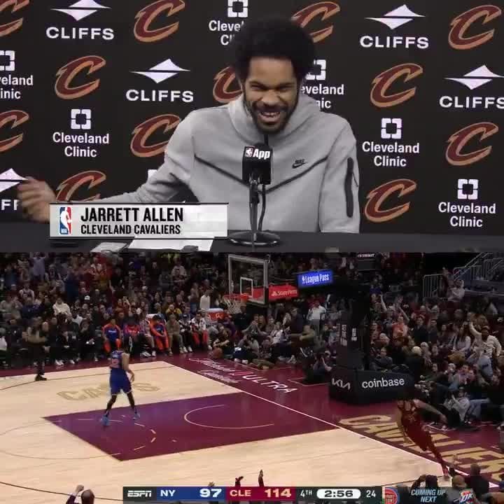 [NBA] Jarrett Allen on his fastbreak slam tonight: "I wanted to look like LeBron trying to bring it back. I looked at the replay—nothing close."