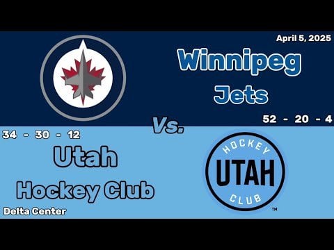 Winnipeg Jets vs Utah Hockey Club | April 5, 2025 | All Goals