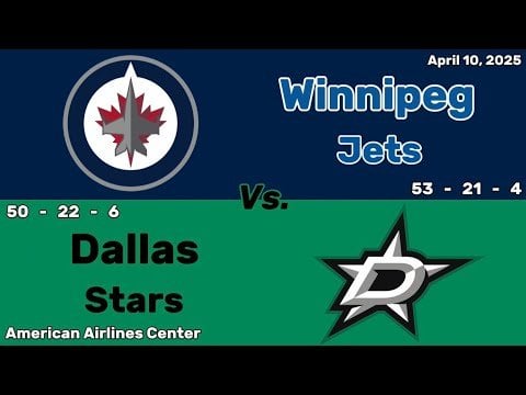 Winnipeg Jets vs Dallas Stars | April 10, 2025 | All Goals