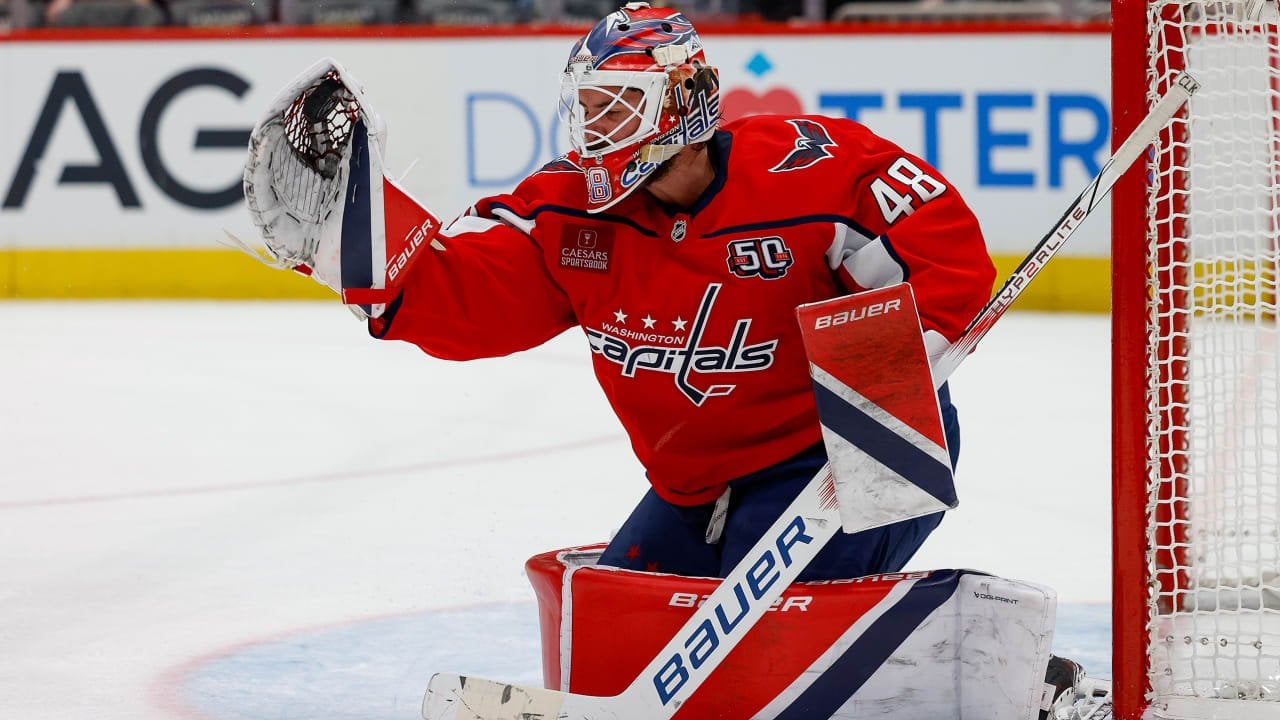 Logan Thompson practices, could return for Capitals for Game 1