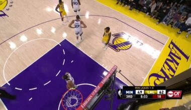 LeBron to the refs: "Now y'all wanna call that dumbass shit" — Anthony Edwards: "Woah! That's a tech! That's a tech!" (via TNT OT)