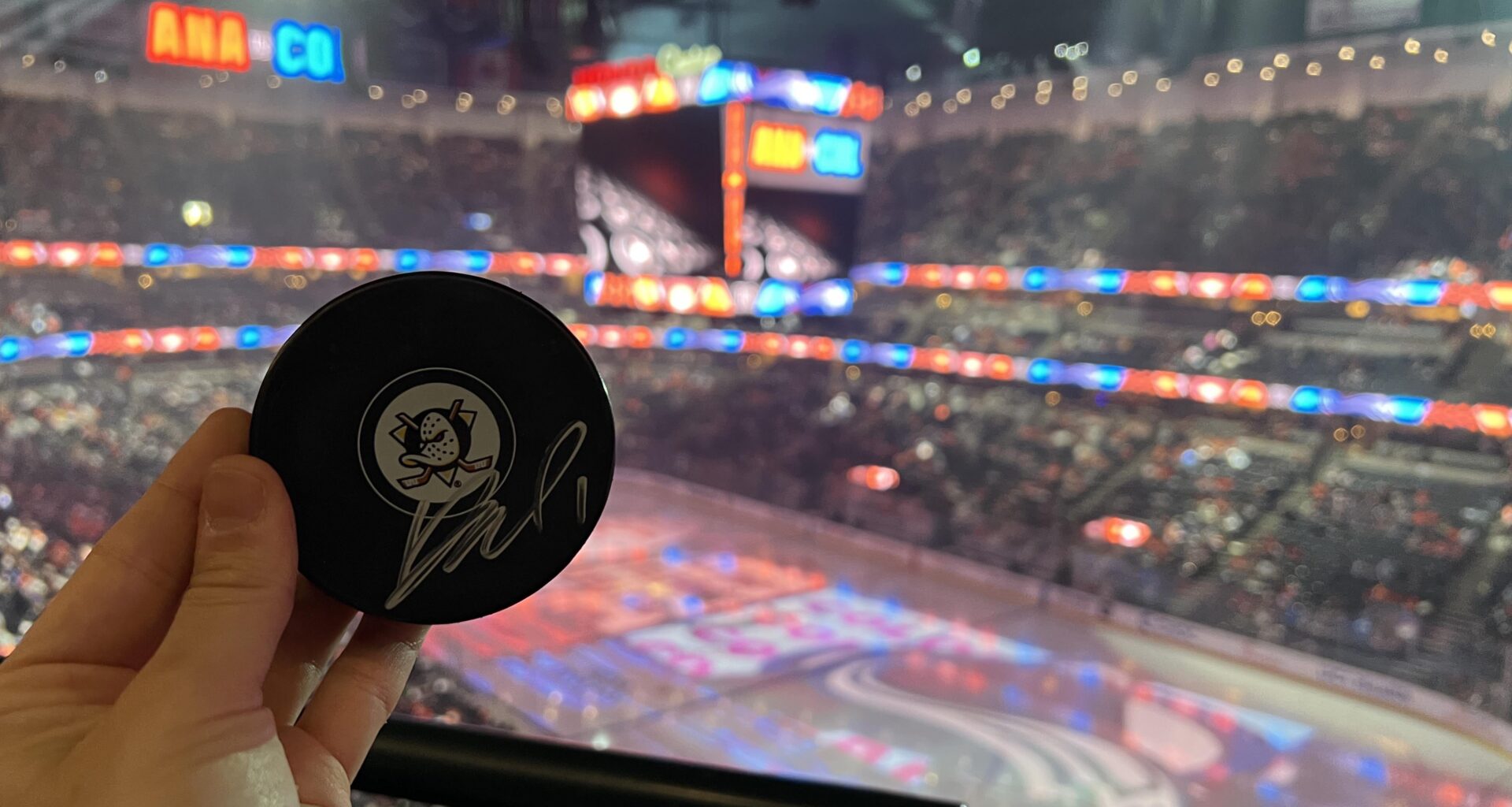 Won a puck signed by Dostal :D