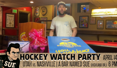 Watch Party + Free Giveaway Raffle at A Bar Named Sue Tonight