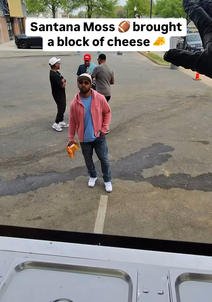 TIL Santana Moss carries an entire block of cheese with him at all times…