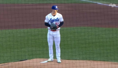 Zebby Matthews Saints Highlights (5 IP, 4 H, 2 R, 2 ER, 1 BB, 9 K, 80 pitches, 70% strikes, topped out at 98.8 mph)