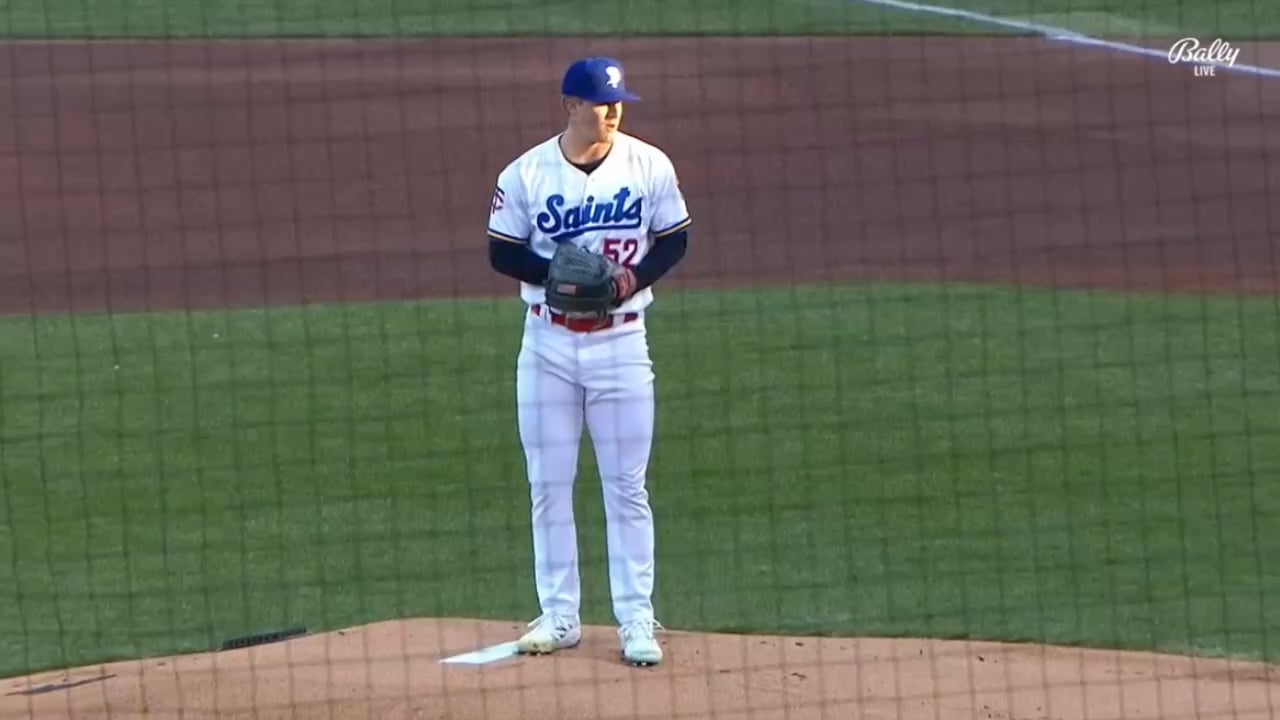 Zebby Matthews Saints Highlights (5 IP, 4 H, 2 R, 2 ER, 1 BB, 9 K, 80 pitches, 70% strikes, topped out at 98.8 mph)