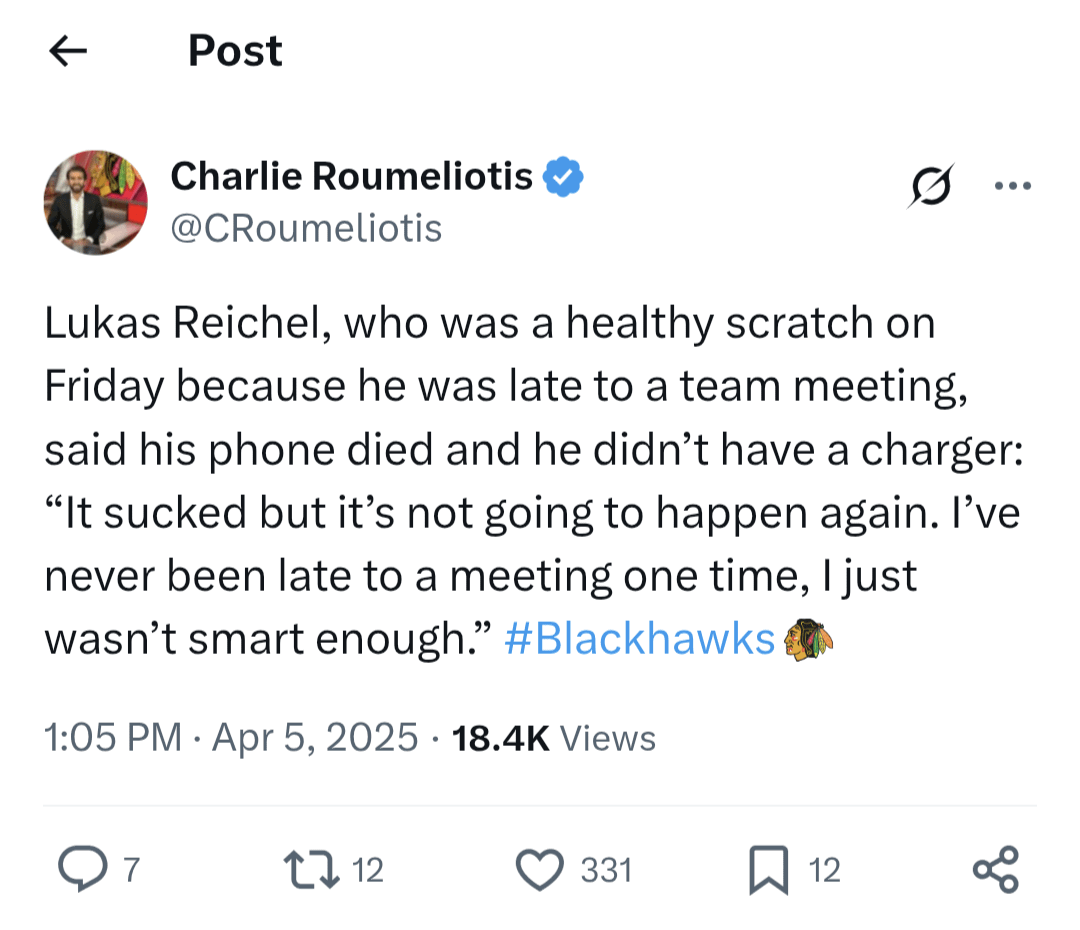 Explanation on why Reichel Missesd Team Meeting in Washington.